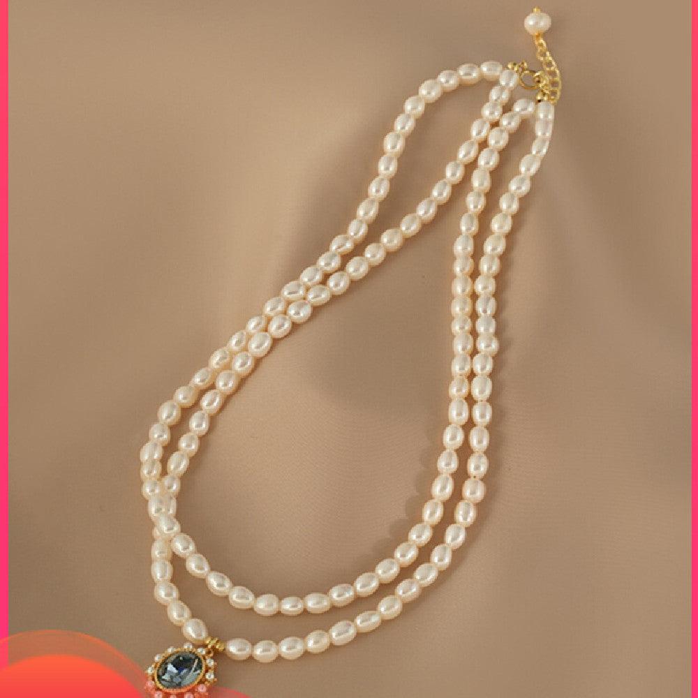 Women's Vintage Gem Pendant Necklace - Trendha