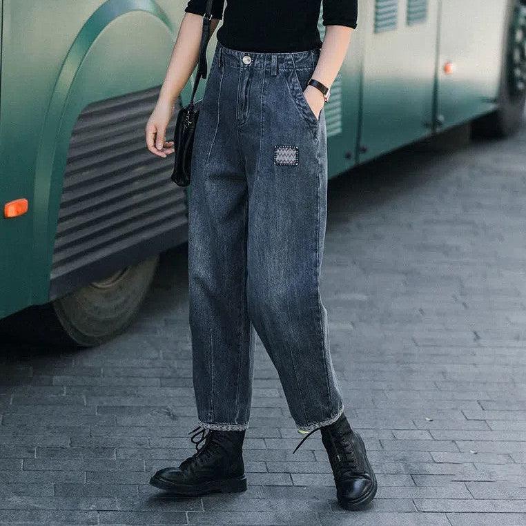 Women's Wide-leg Jeans Fashionable High Waist Straight Loose - Trendha