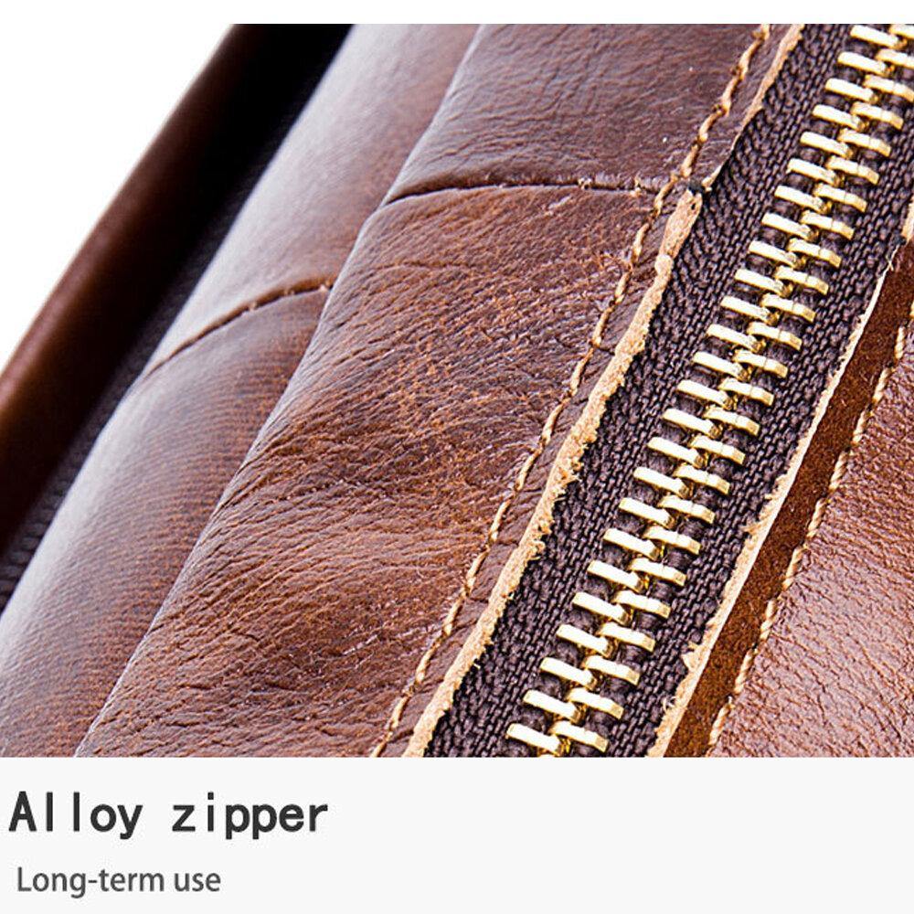 Bullcaptain Men Genuine Leather Handbag Business Bag Large Capacity Laptop Bag For Office - Trendha