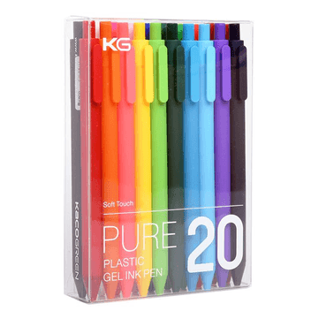 KACO PURE 20Pcs/lot Candy Color Gel Pens 0.5mm Multicolor Gel Ink Pens Press Type Writing Pen Stationery Office School Supplies - Trendha