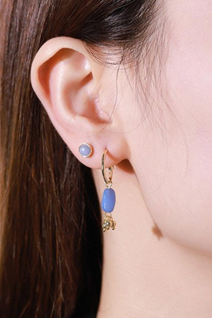 Stone Drop Earrings - Trendha