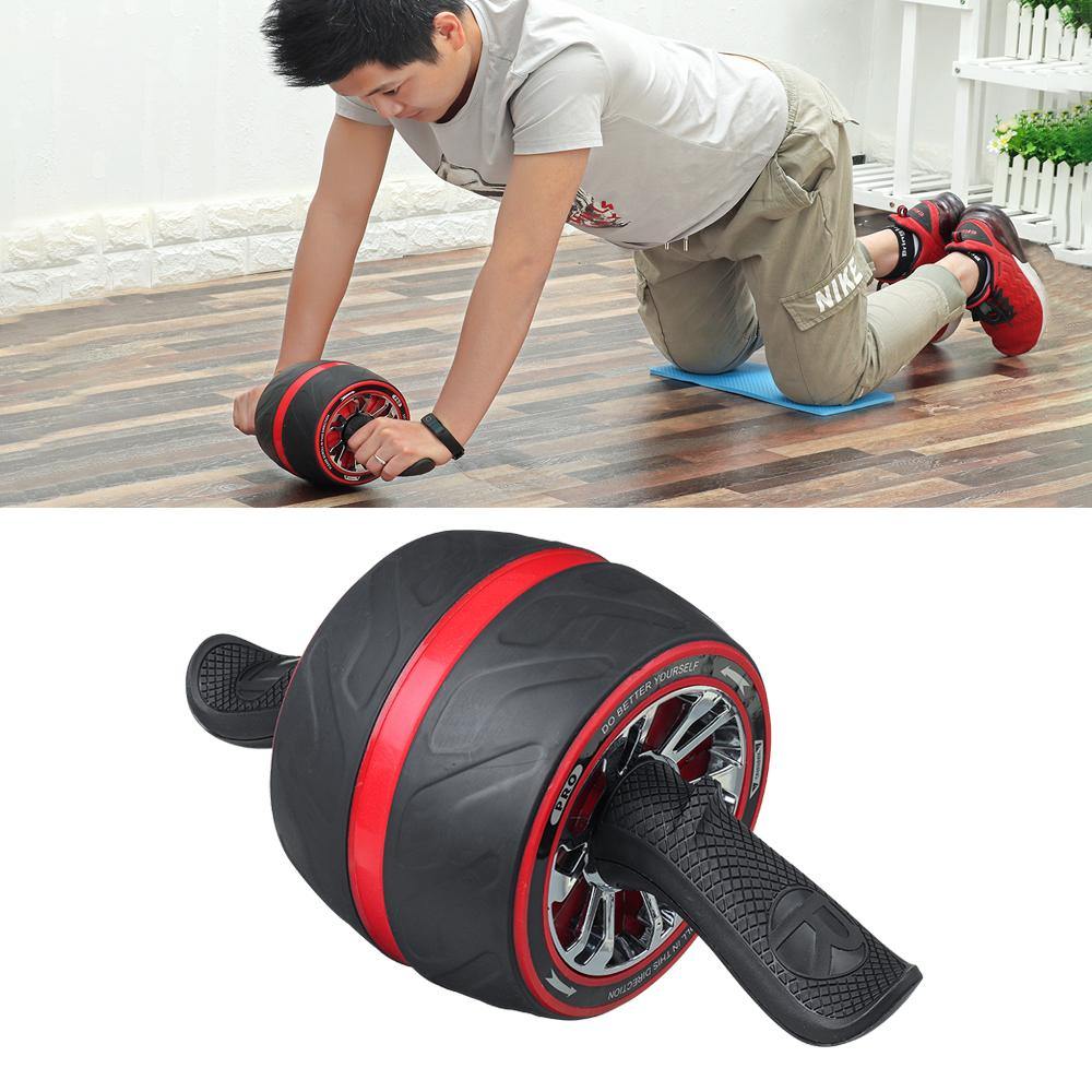 ABS Abdominal Wheel Roller Mute Home Sports Fitness Strength Muscle Training Tools - Trendha