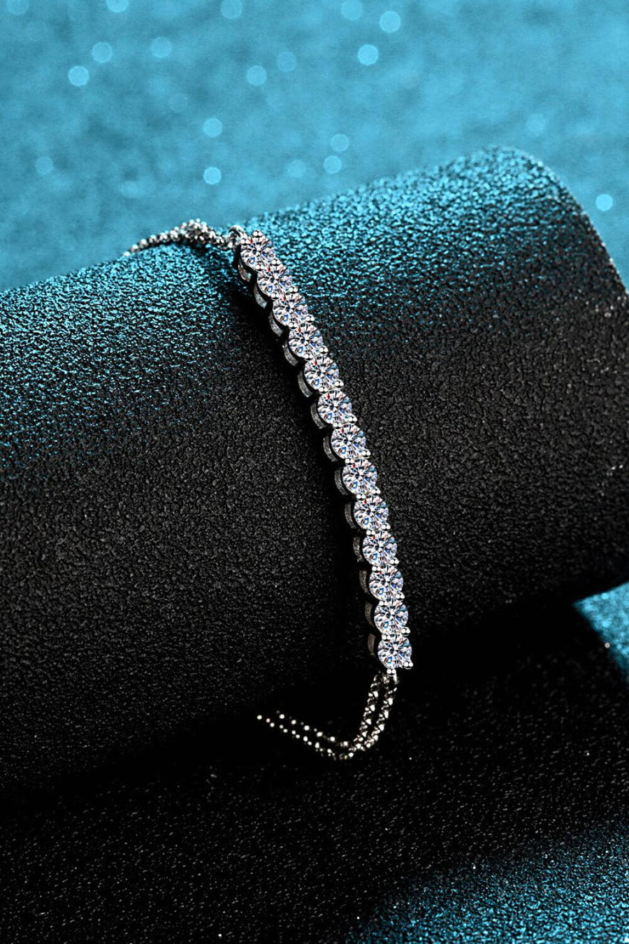 Moissanite Sterling Silver Bracelet - Trendha
