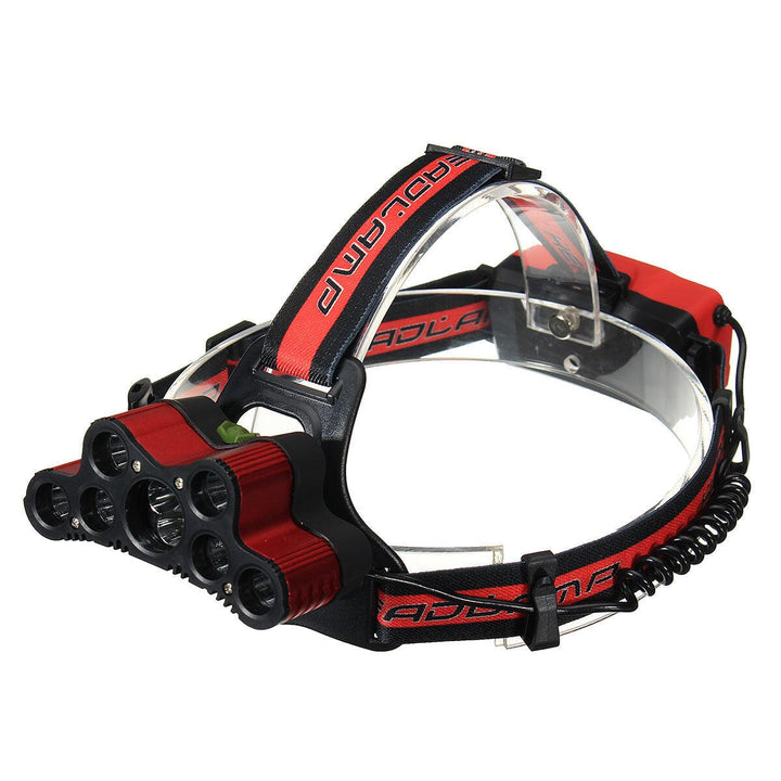 ELFELAND 2501-B 6-Modes 7xT6+2xQ5 LED Outdoor Head Torch Waterproof Ultra Bright Headlamp With SOS Whistle - Trendha