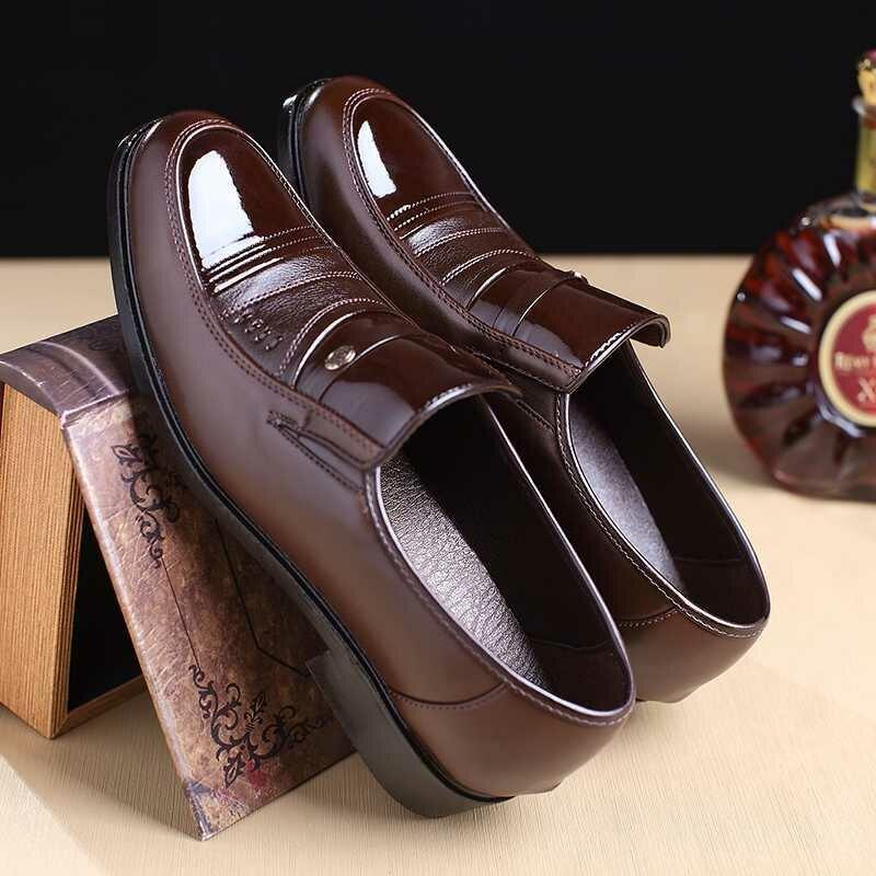Men's Casual Office Formal Work Oxfords Leather Shoes Round Toe Business Dress - Trendha