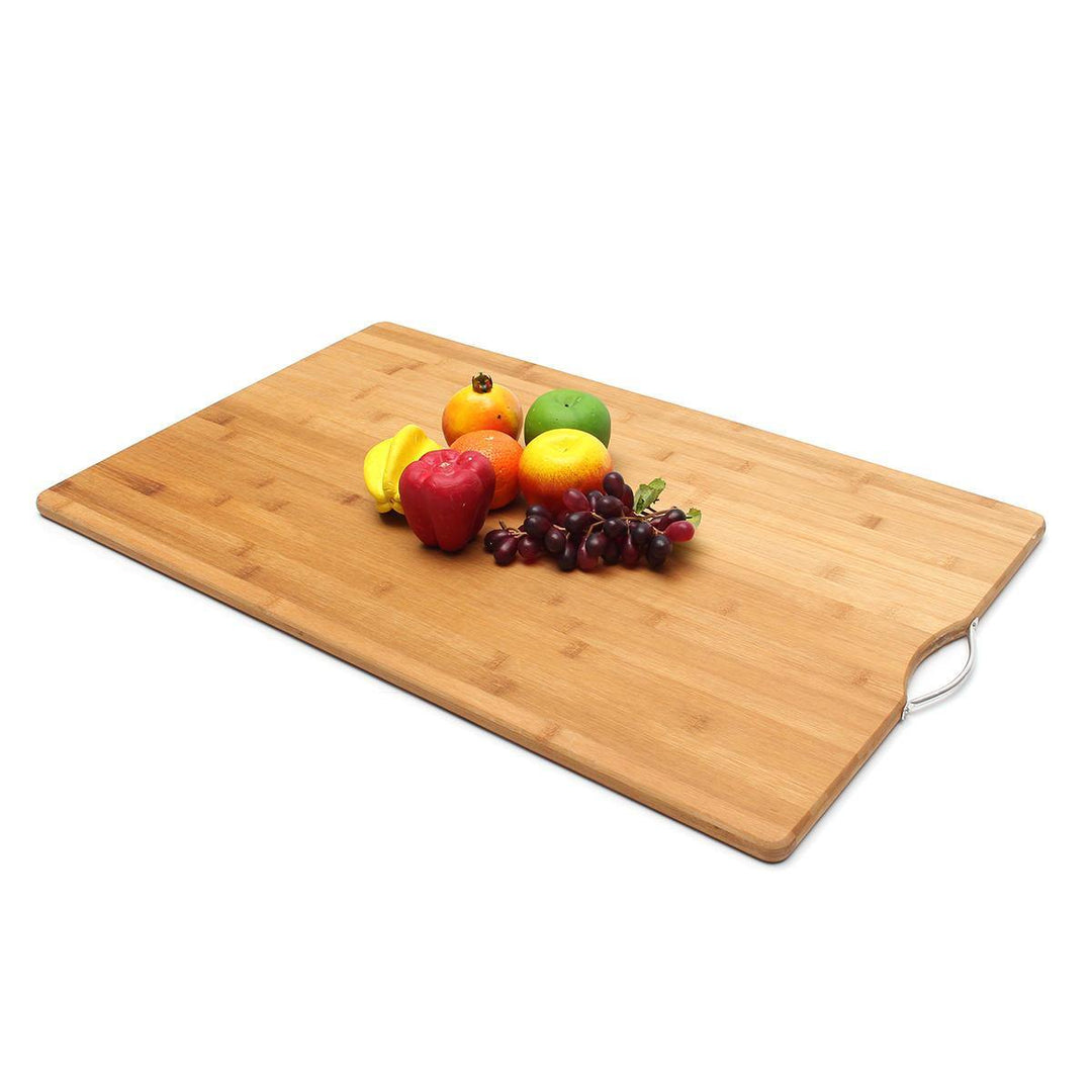 Extra LARGE Carbonised Kitchen Bamboo Cutting Chopping Board With Hook Kitchen Cutting Board - Trendha