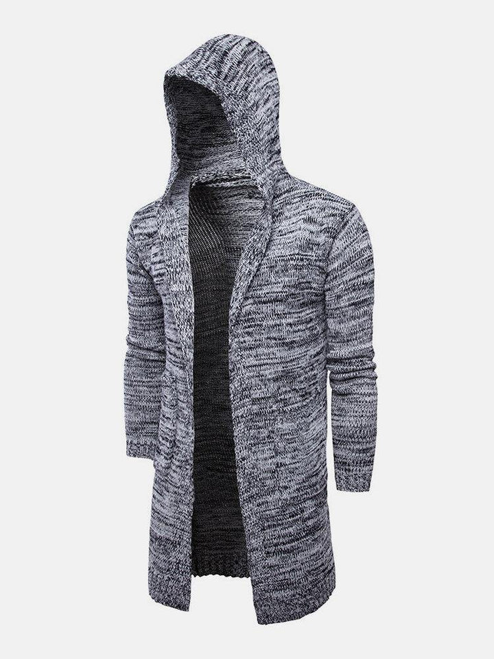 Mens Knitted Long Sleeve Side Pocket Mid-Length Sweater Cardigans - Trendha