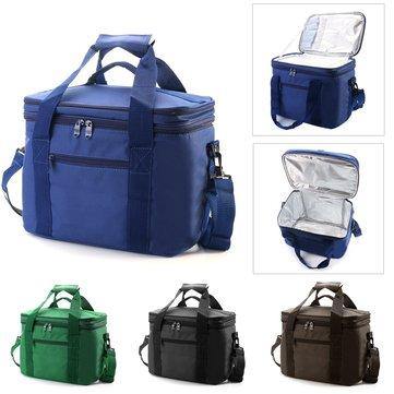 33x20x27cm Oxford Double layer Insulated Lunch Bag Large Capacity Travel Outdoor Picnic Tote Bag - Trendha