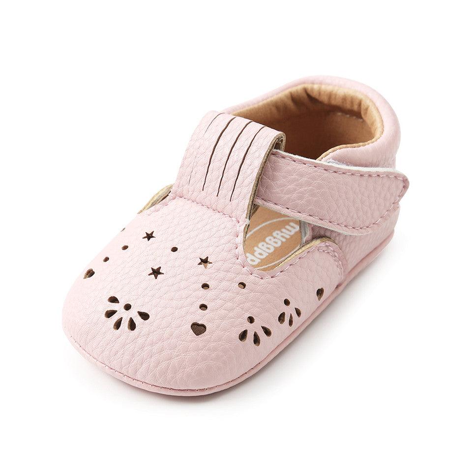 Baby Girl Shoes in White and Pink - Trendha