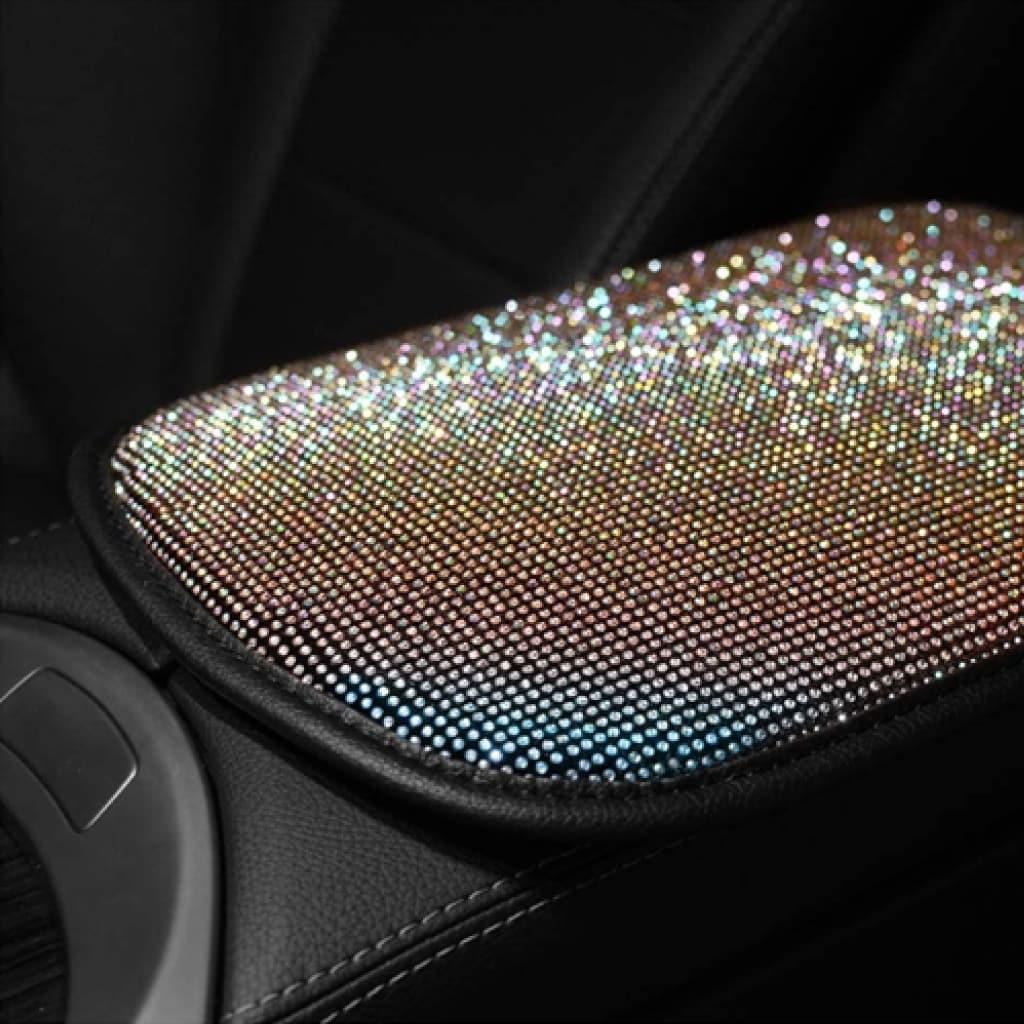 Blinged-Out Rhinestone Center Console Cover - Trendha