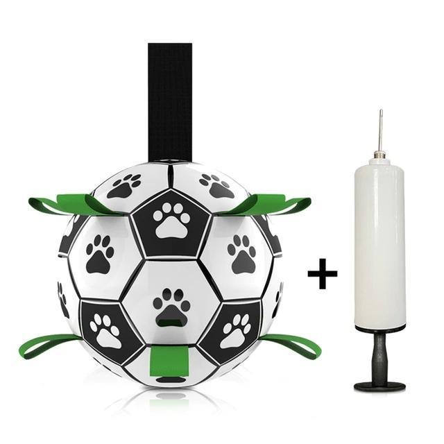 Dog Toys Interactive Pet Football Toys with Grab Tabs Dog Outdoor training Soccer Pet Bite Chew Balls for Dog accessories - Trendha