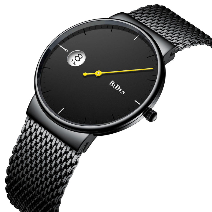 BIDEN 0049 Ultra Thin Fashionable Men Wrist Watch Creative Quartz Watches - Trendha