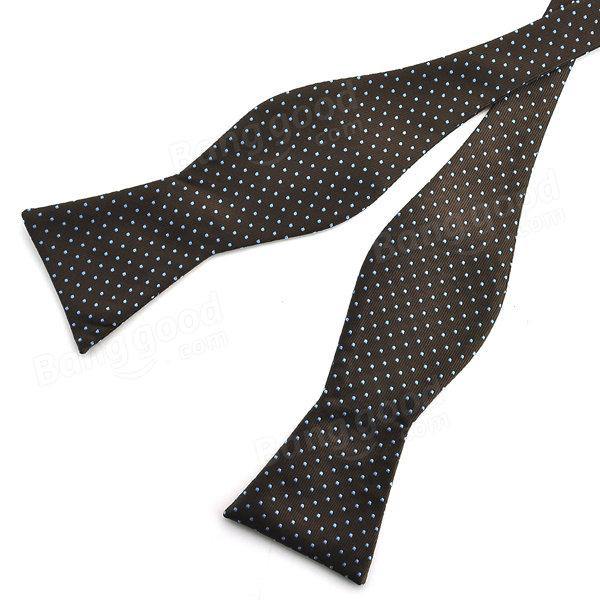 PenSee Men's Bow Ties Casual Polka Dot Paisley Jacquard Woven Silk Neckties Accessory - Trendha