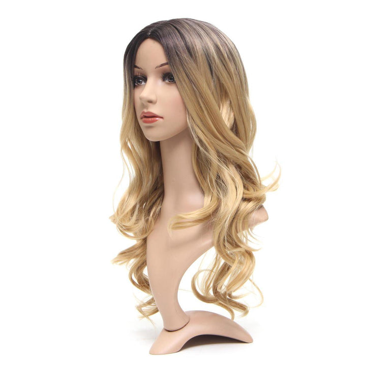 Women Wig Full Synthetic Long Wavy Hair Ombre Blonde Party Wigs - Trendha