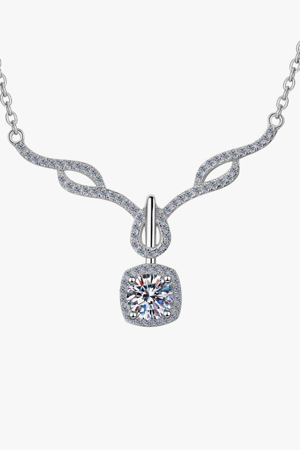Right On Trend Moissanite Pendant Necklace - Trendha