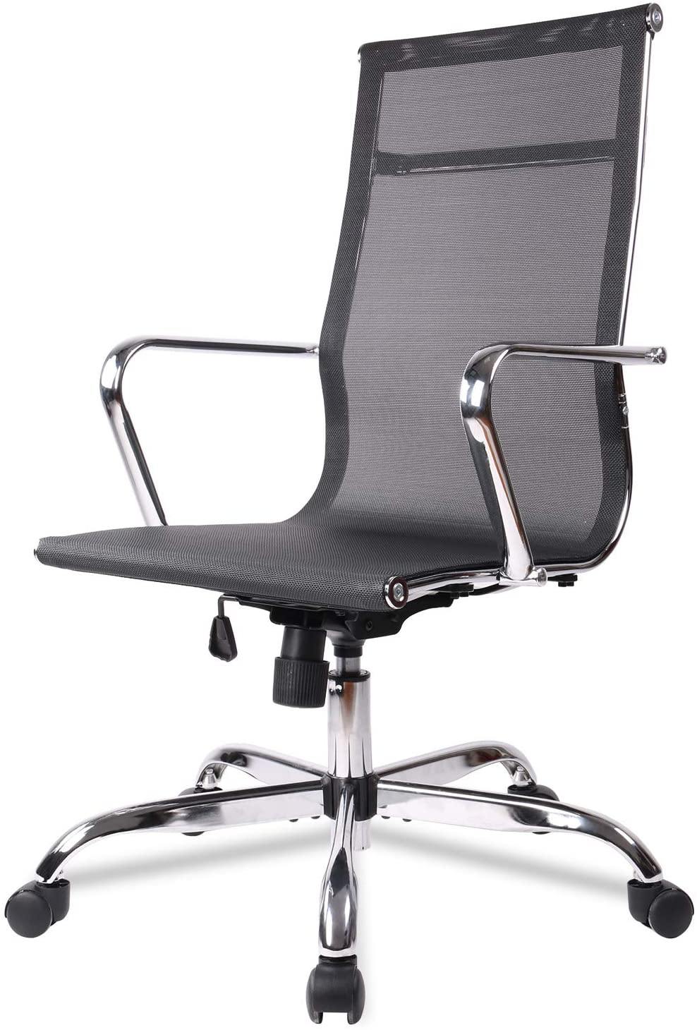 Office Chair Mesh, Desk Chair High Back Ergonomic Lumbar Support Comfortable Computer Task Chair with Armrests - Trendha