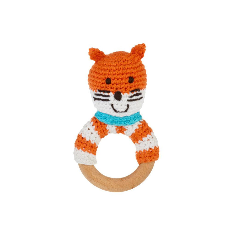 Fox Wooden Teether Ring Rattle - Trendha