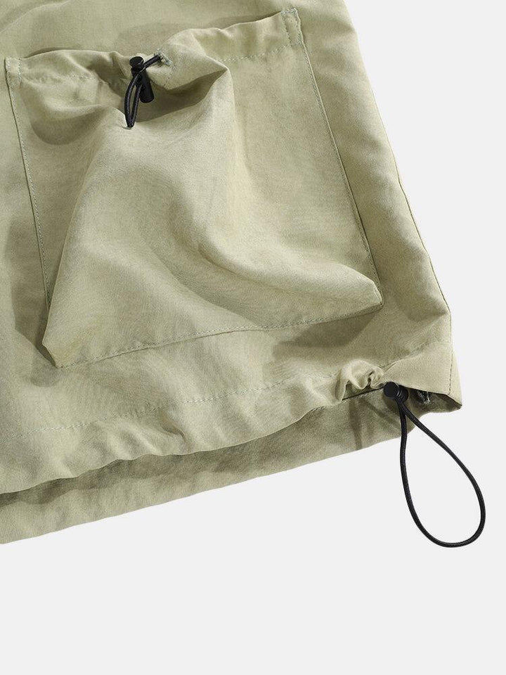 Mens Patchwork Color Block Zipper Front Hoodie Portable Windbreaker Jacket - Trendha