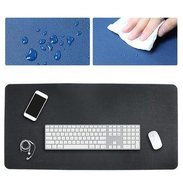 80x40cm Both Sides Two Colors Extended PU leather Mouse Pad Mat Large Office Gaming Desk Mat - Trendha