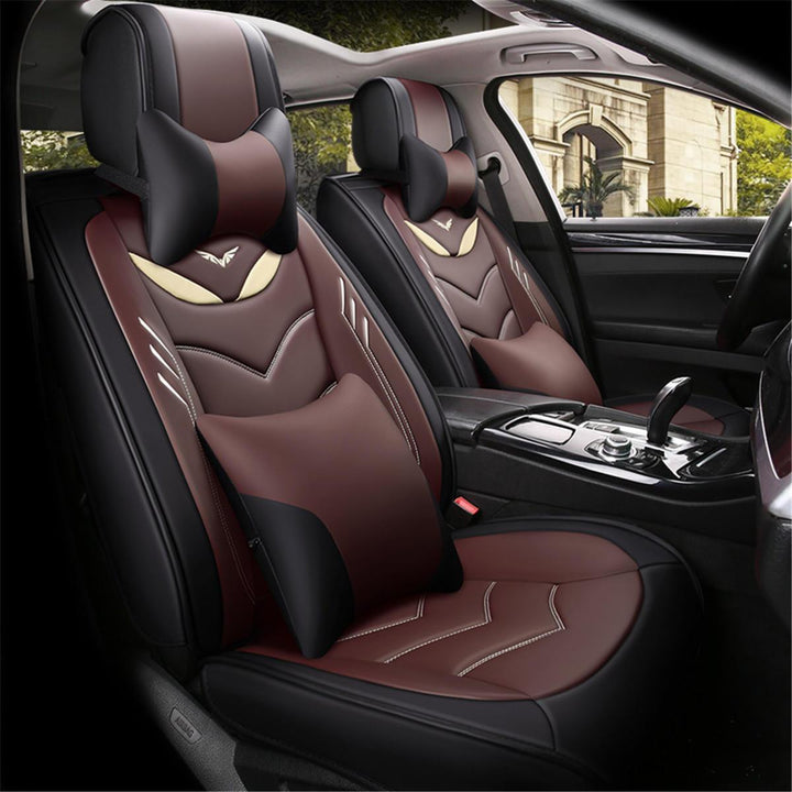 13Pcs PU Leather Car Seat Cover Cushion Full Surround Universal for 5 Seats Car - Trendha