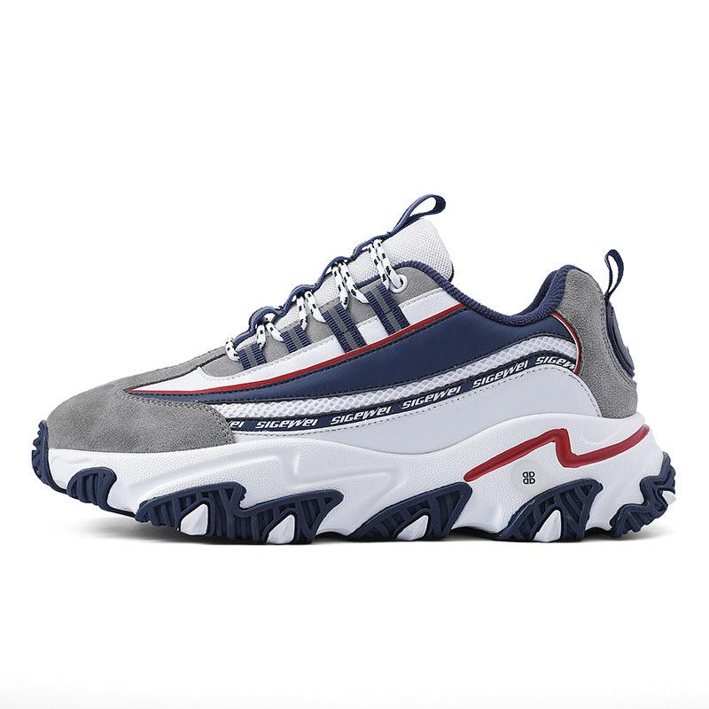 Low-top Increase Men's Shoes, Color Matching Fashion Sports Style Casual Shoes - Trendha
