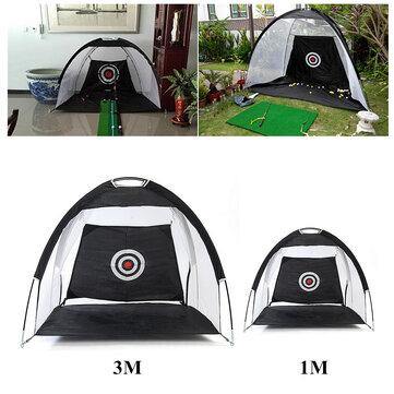 For Kids/Adult 1M/3M Foldable Golf Hitting Net Driving Cage Practice Tent Indoor Outdoor Golf Trainer - Trendha