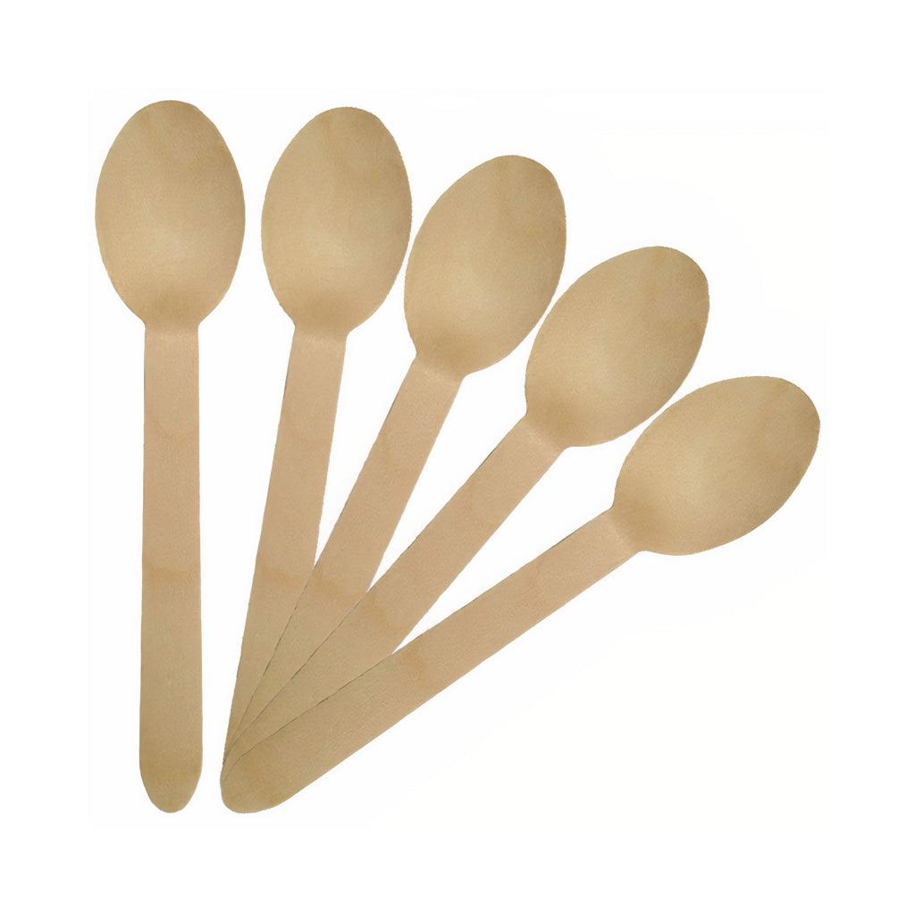 Birchwood Disposable Spoons (100 Pcs) - Trendha