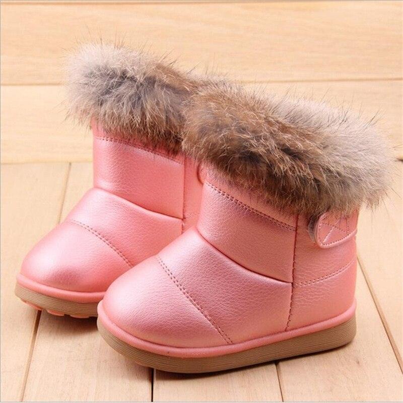 Kid's Rabbit Fur Winter Boots - Trendha