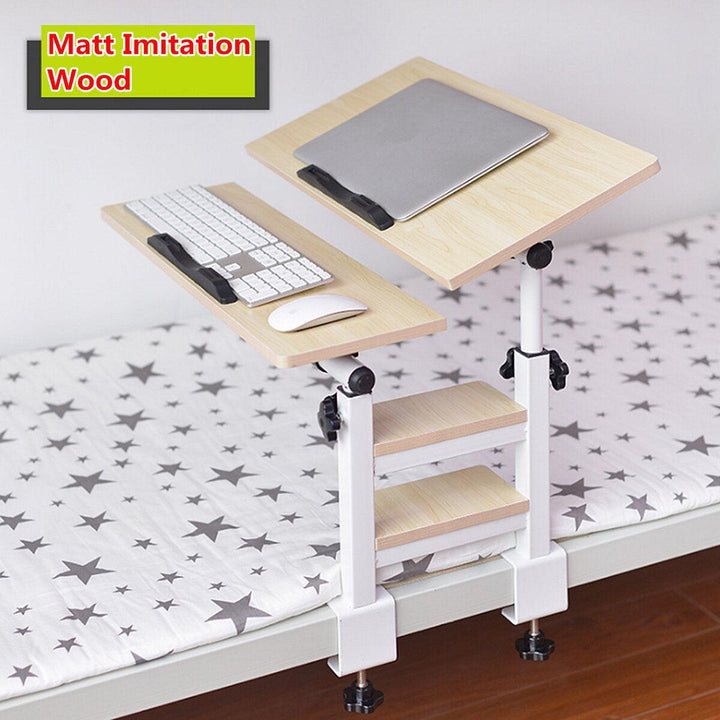 k2 Height Adjustable Double-Layer Workstation Study Table Macbook Desk TV Bed Desktop Holder - Trendha
