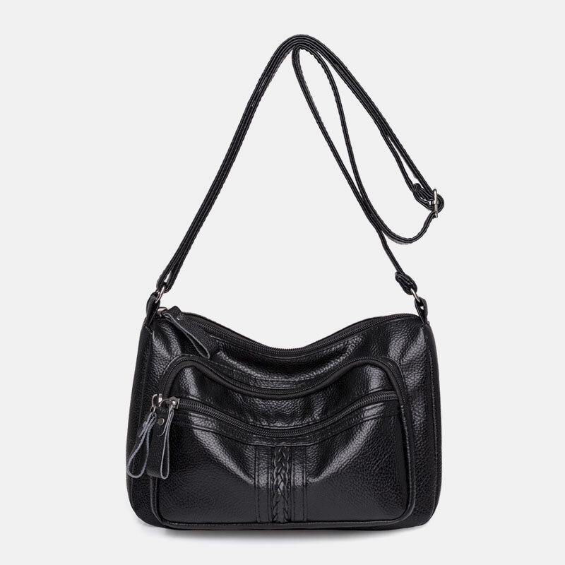 Women Large Capacity Crossbody Bag Multi-pocket Wear-resistant Retro Shoulder Bag - Trendha