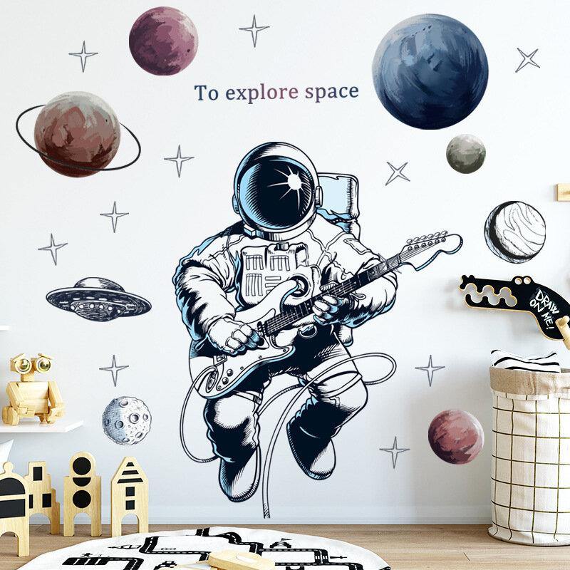 Space Theme Astronaut Wall Sticker Dormitory Living Room Wall Decor Self-Adhesive Bedroom 3d Kids Room Decoration Home Decor - Trendha