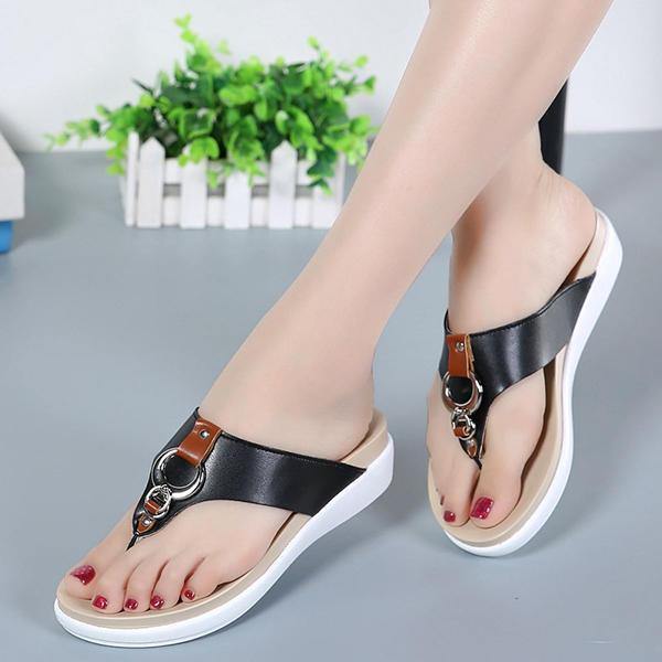 US Size 5-12 Beach Slipper Casual Summer Outdoor Leather Sandals - Trendha