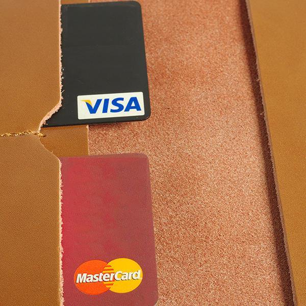 Men Genuine Leather Passport Holder Wallet Card Holder - Trendha