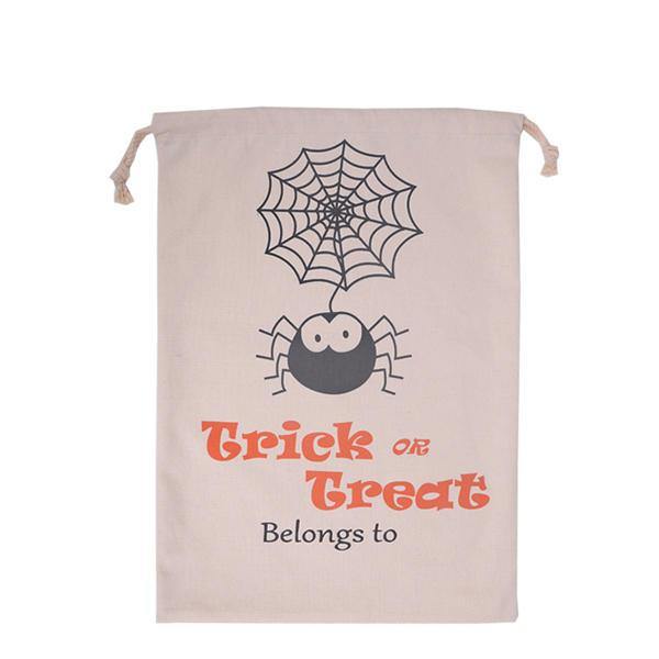 Halloween Bag Canvas Party Halloween Sacks Drawstring Candy Gifts Bag - Trendha