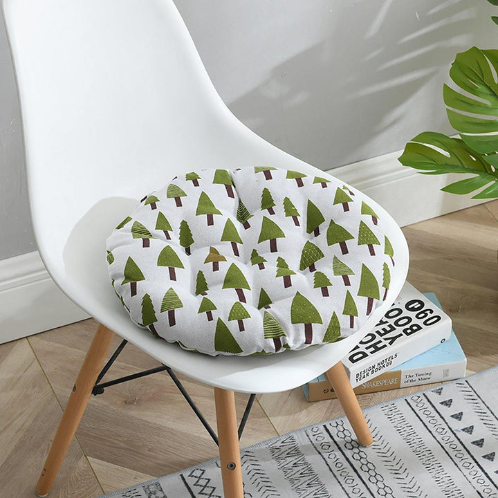 Nordic Print Round Cotton Chair Cushion Soft Pad Dining Home Office Patio Garden - Trendha