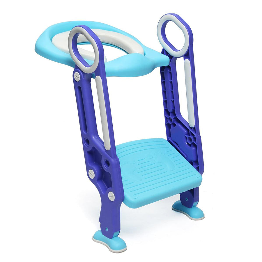 Kids Baby Toddler Potty Training Toilet Seat & Step Ladder Soft Cushion - Trendha