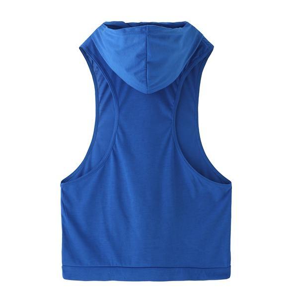 Stylish Men's Hooded Sleeveless Loose Fitness Vest - Trendha