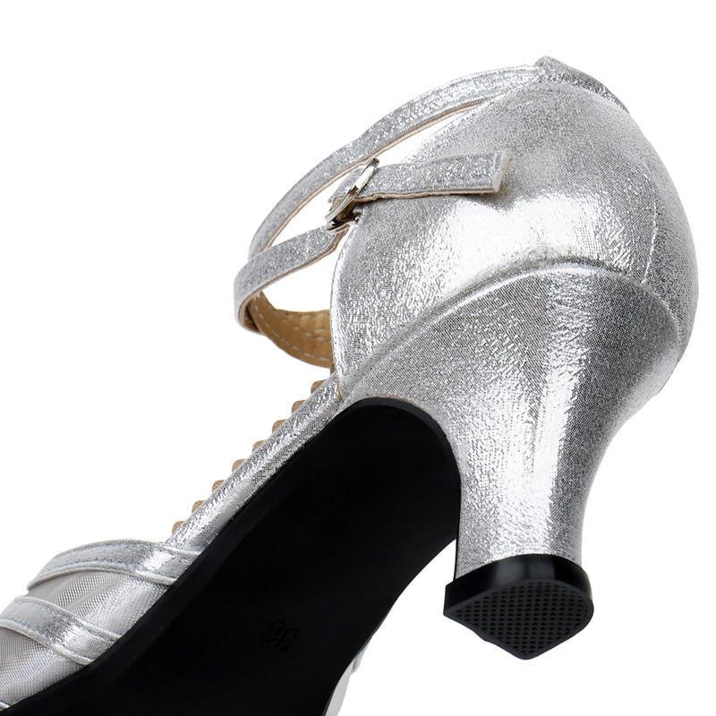 Women Ballroom 5.5cm Heels Soft Comfortable Training Shoes Dance Shoes Pumps - Trendha