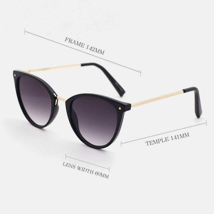 Women Casual Fashion Metal Full Frame Plus Size UV Protection Sunglasses - Trendha