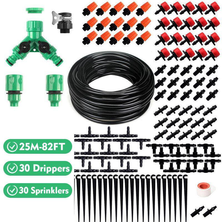 10/20/25m Micro Water Drip Irrigation System Kit Auto Watering Plant Home Garden - Trendha