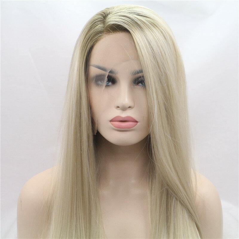Sylvia Heat Resistant Hair Ombre Blonde Synthetic Lace Front Wig For Women - Trendha