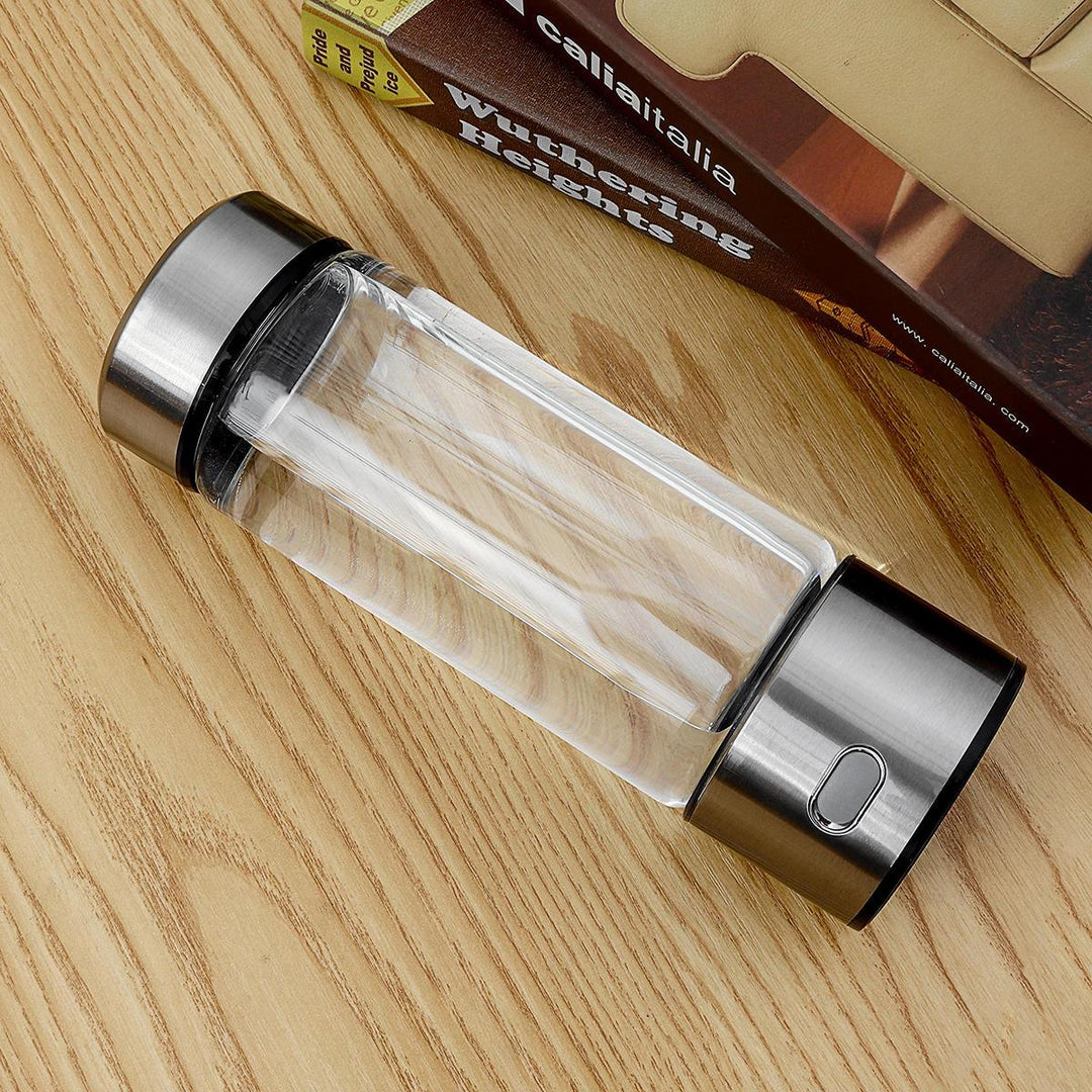 IPRee® 420ml Titanium Hydrogen-Rich Water Bottle USB Ionizer Antioxidants Maker Drining Cup - Trendha