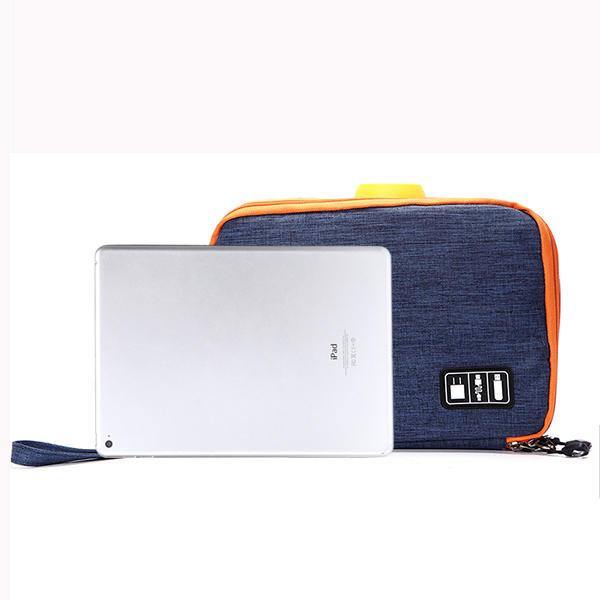 Casual Multifunctional Canvas Multi Pocket Ipad Store Bag Phone Bag Storage Bag - Trendha
