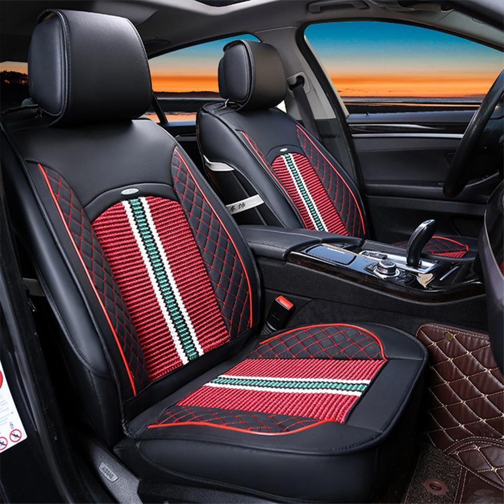 1PC Deluxe PU Leather Auto Car Seat Cover Full Front Cushion Universal - Trendha