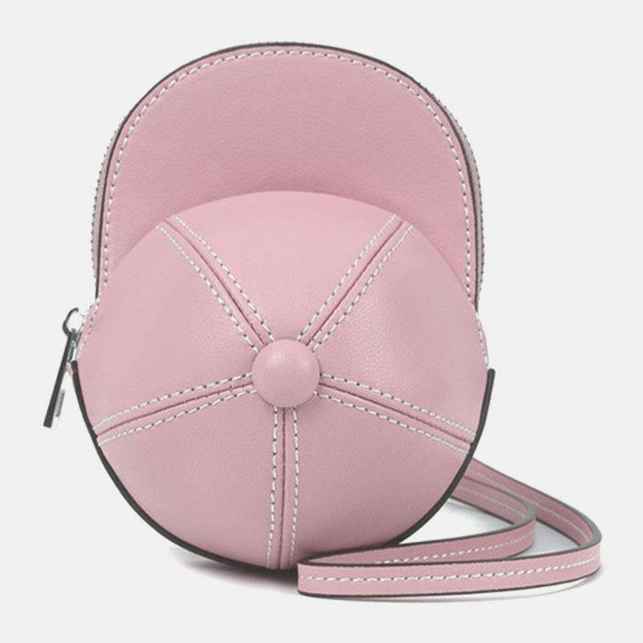 Women Faux Leather Baseball Hat Shape Causl Creative Shoulder Bag Crossbody Bag - Trendha