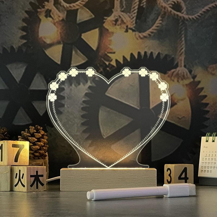Creative Note Board Creative Led Night Light USB Message Board Holiday Light With Pen Gift For Children Girlfriend Decoration Night Lamp - Trendha