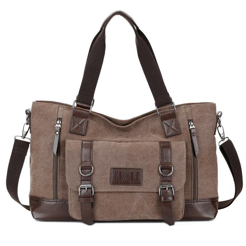 Men Canvas Casual Shoulder Sling Bag Handbag Travel Bag - Trendha