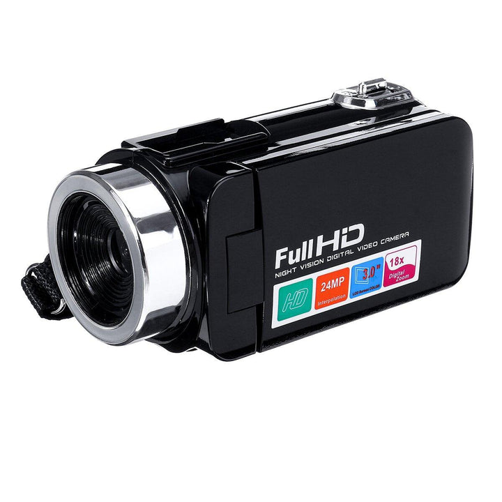 4K Full HD 1080P 24MP 18X Zoom 3 Inch LCD Digital Camcorder Video DV Camera 5.0MP CMOS Sensor for YouTube Vlogging - Trendha