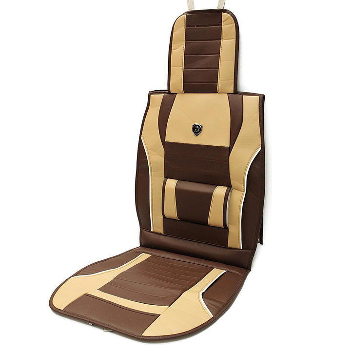 1Pcs PU Leather Car Front Seat Cover Support Cushion Pad Full Surround 7-Seat Universal - Trendha
