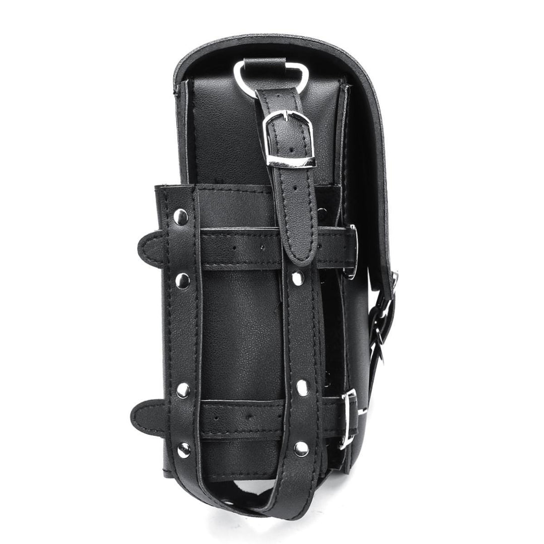 Universal Motorcycle Saddlebags Saddle Bag Black Leather For Harley Sportster XL883 XL1200 04-UP - Trendha
